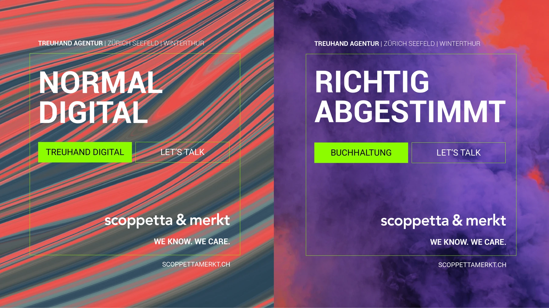 Scoppetta & Merkt Treuhand · Zürich Seefeld · Winterthur · Brand Strategy by Creative Consulting Corinne Bresch